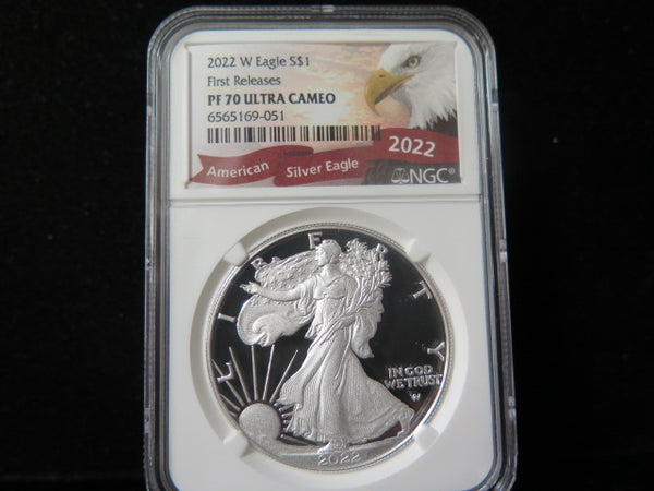 2022-W $1 Proof American Silver Eagle. NGC Graded PF70 Ultra Cameo. #03462