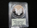 2021-W $1 Proof American Silver Eagle T-1. PCGS Graded PR70 DCAM.
