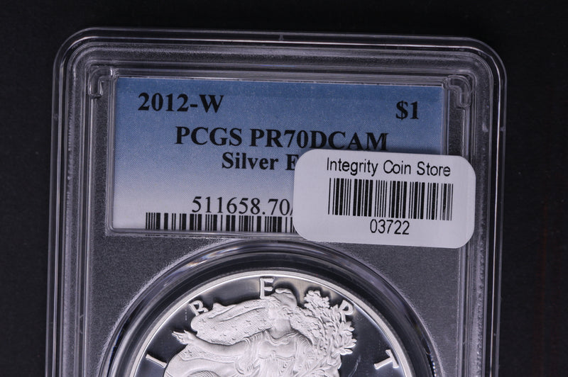 2012-W Silver Eagle $1. PCGS Graded PR-70 DCAM.  Store