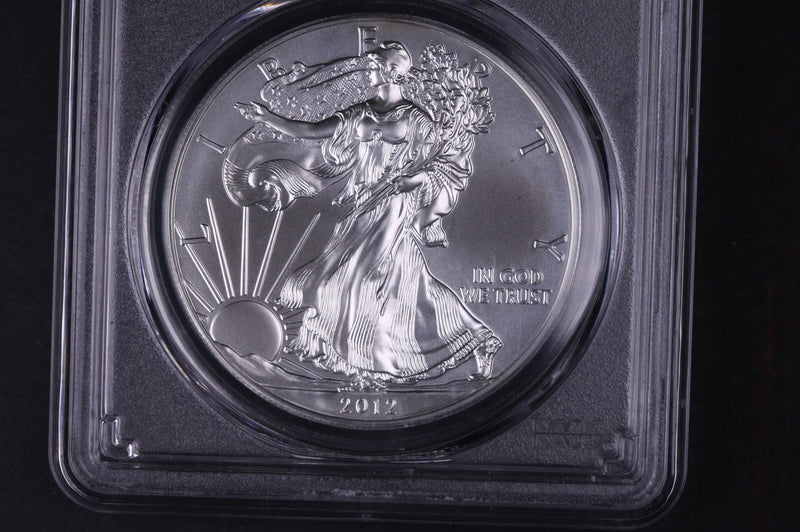 2012-W Silver Eagle $1. PCGS Graded SP-69 Burnished Silver.  Store