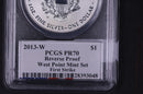 2013-W Silver Eagle $1. PCGS Graded PR-70 Reverse Proof.  Store
