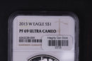2013-W Silver Eagle $1. NGC Graded PF-69 Ultra Cameo.  Store