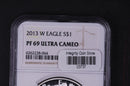 2013-W Silver Eagle $1. NGC Graded PF-69 Ultra Cameo.  Store