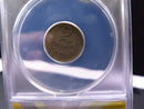 1921-RH 2 Centimes, Colombia, Leper Colony Coinage. ANACS Graded VF-30.