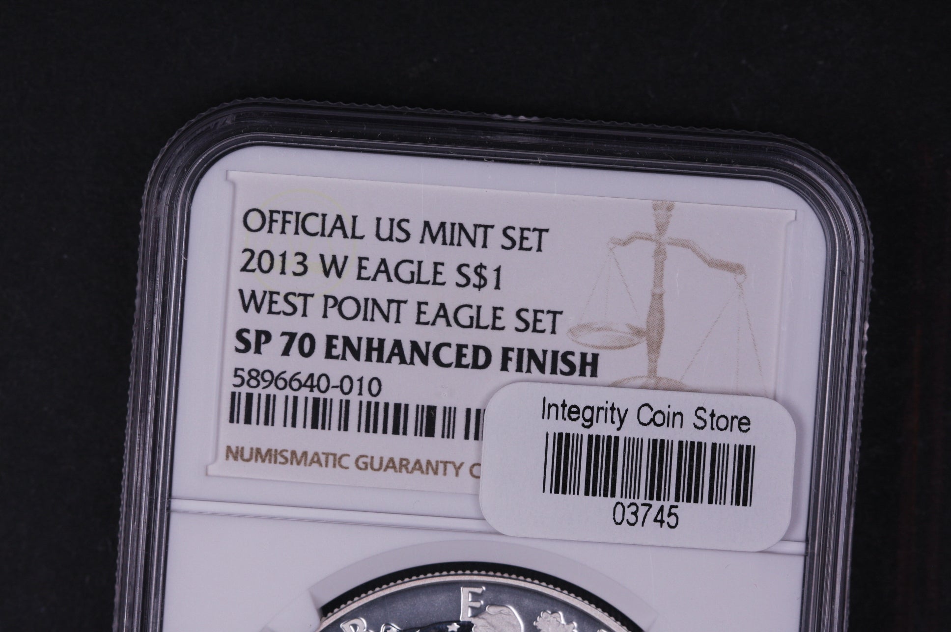 2013-W Silver Eagle $1. NGC Graded SP-70 Enhanced Finish, Store #03745