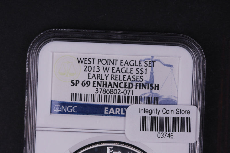 2013-W Silver Eagle $1. NGC Graded SP-69 Enhanced Finish.  Store