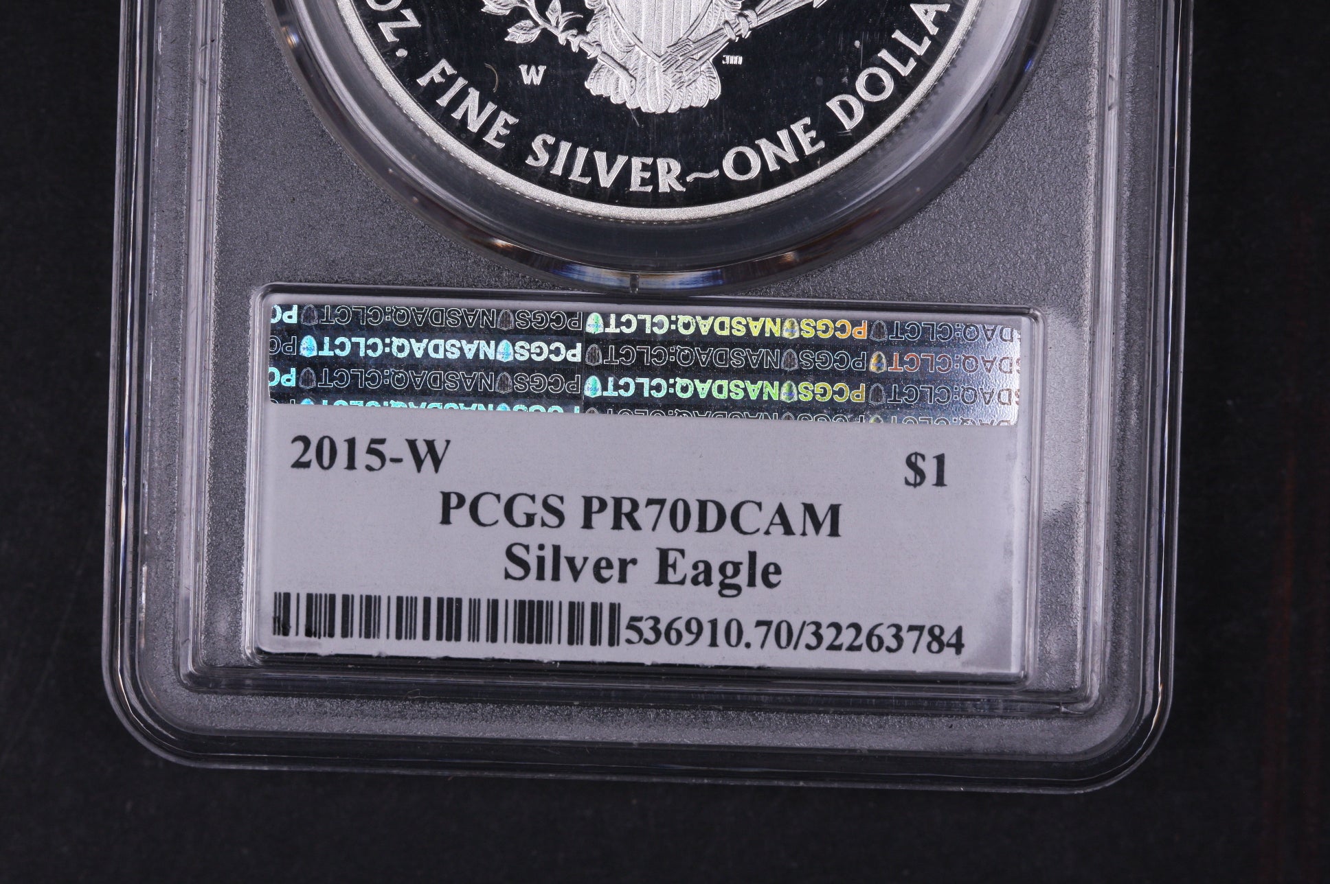 2015-W American Silver Eagle. PCGS PR-70 DCAM.  Store #03775