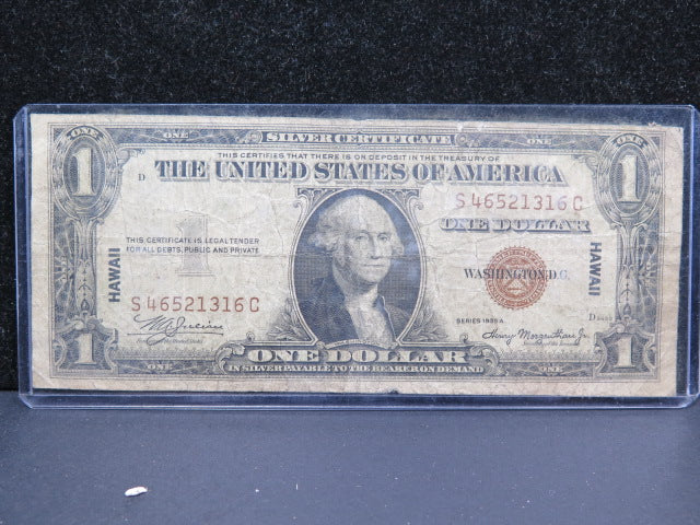1935-A Silver Certificate, 'Hawaii' Issue. Coin Store Sale