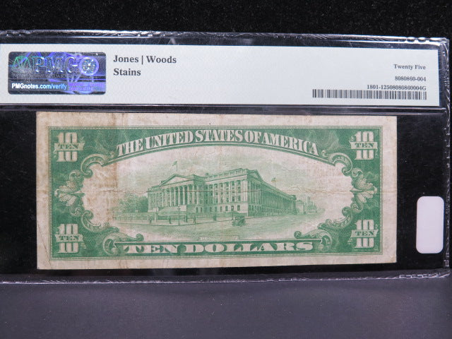 1929 $10 National Currency, 'Bluefield', Charter No. 4643. Store Sale #04888