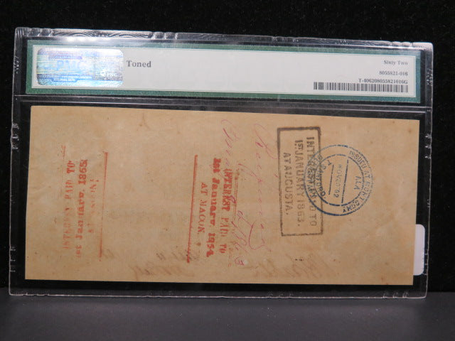 1862-63 $100 C.S.A. Note, Civil War Era Currency. PMG UNC-62.  Store Sale