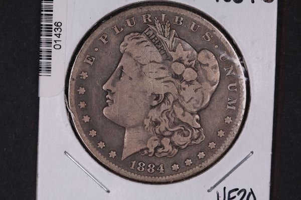 1884-S Morgan Silver Dollar, Average Circulated Condition, Store #01436