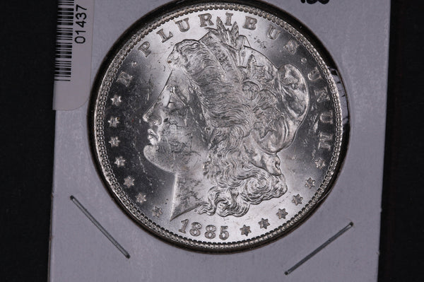 1885 Morgan Silver Dollar, Gem Brilliant UN-Circulated, Store #01437