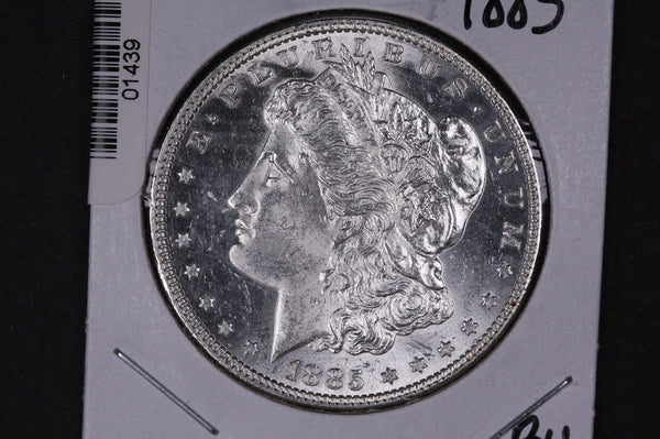 1885 Morgan Silver Dollar, Gem Brilliant UN-Circulated, Store #01439