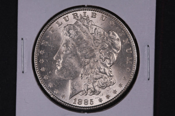 1885 Morgan Silver Dollar, Gem Brilliant UN-Circulated, Store #05798