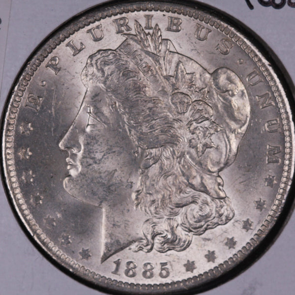 1885-O Morgan Silver Dollar, Gem Mint State Uncirculated Coin, Store #DR0302