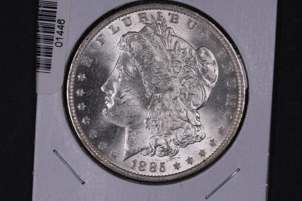 1885-O Morgan Silver Dollar, Gem Brilliant UN-Circulated Coin, Store #01446