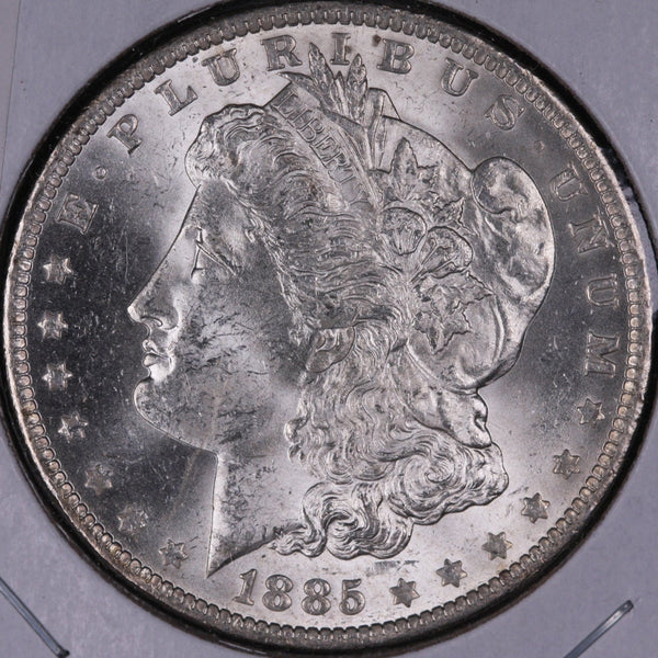 1885-O Morgan Silver Dollar, Gem Mint State Uncirculated Coin, Store #DR0301