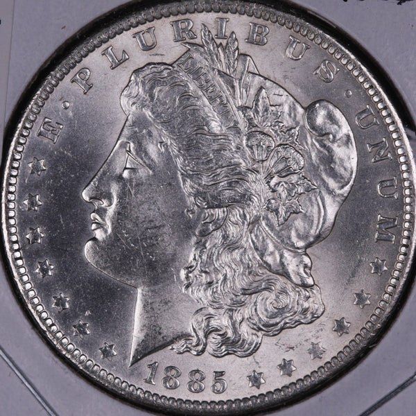 1885-O Morgan Silver Dollar, Gem Mint State Uncirculated Coin, Store #DR0300