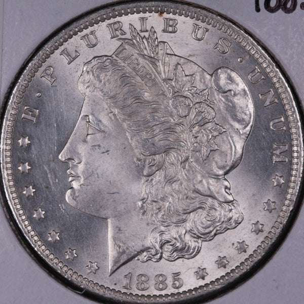 1885-O Morgan Silver Dollar. Gem Mint State Uncirculated Coin, Store #DR0297