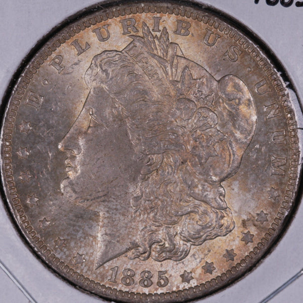 1885-O Morgan Silver Dollar, Mint State Uncirculated Coin, Store #DR0226