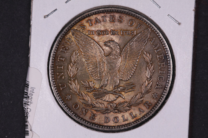 1886 Morgan Silver Dollar, Dark Blue Toned, UN-Circulated Store