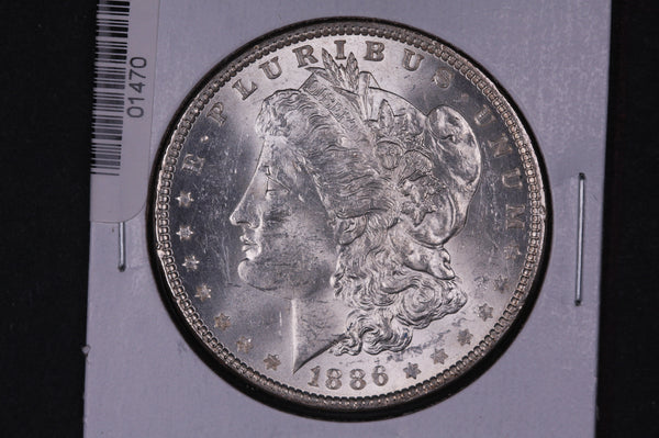 1886 Morgan Silver Dollar. UN-Circulated Coin. Store #01469, 70