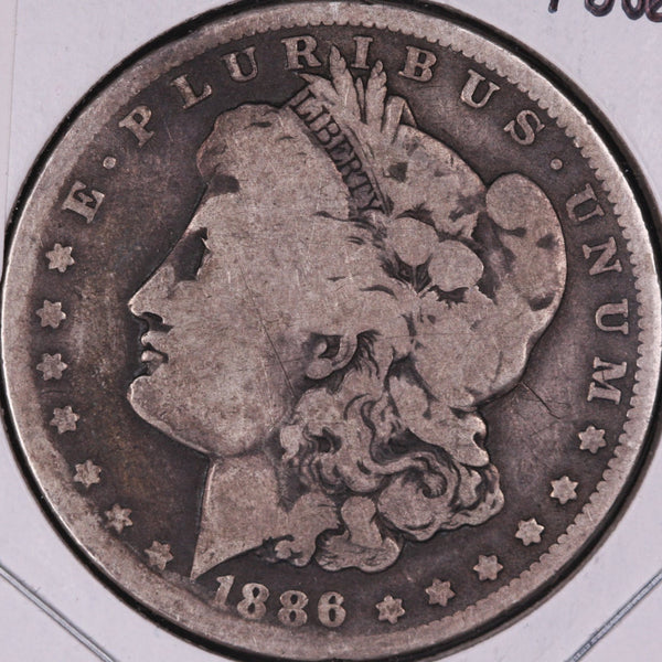 1886-O Morgan Silver Dollar, Good Circulated Coin, Store # DR0233