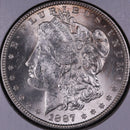 1887 Morgan Silver Dollar, Gem Mint State Uncirculated Coin, Store