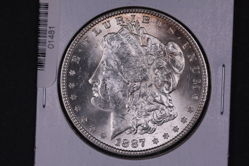 1887 Morgan Silver Dollar, Brilliant UN-Circulated Coin. Store Sale