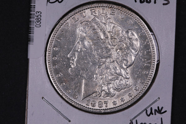 1887-S Morgan Silver Dollar. UN-Circulated Details, Store Nr 03853
