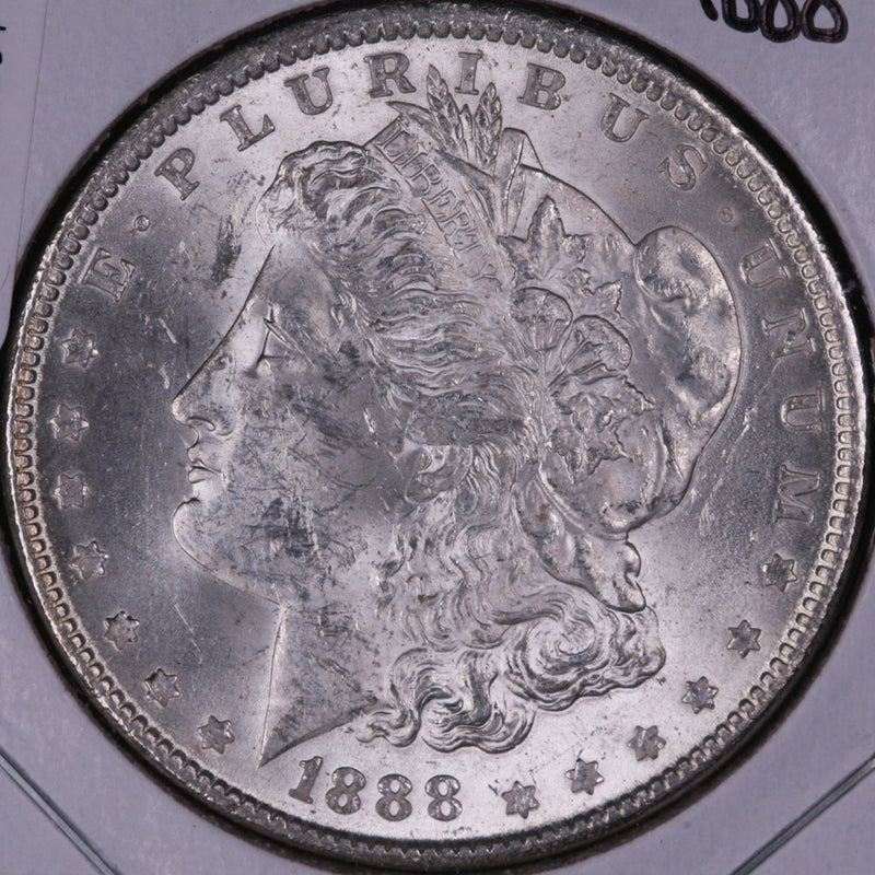 1888 Morgan Silver Dollar, Gem Mint State Uncirculated Coin. Store