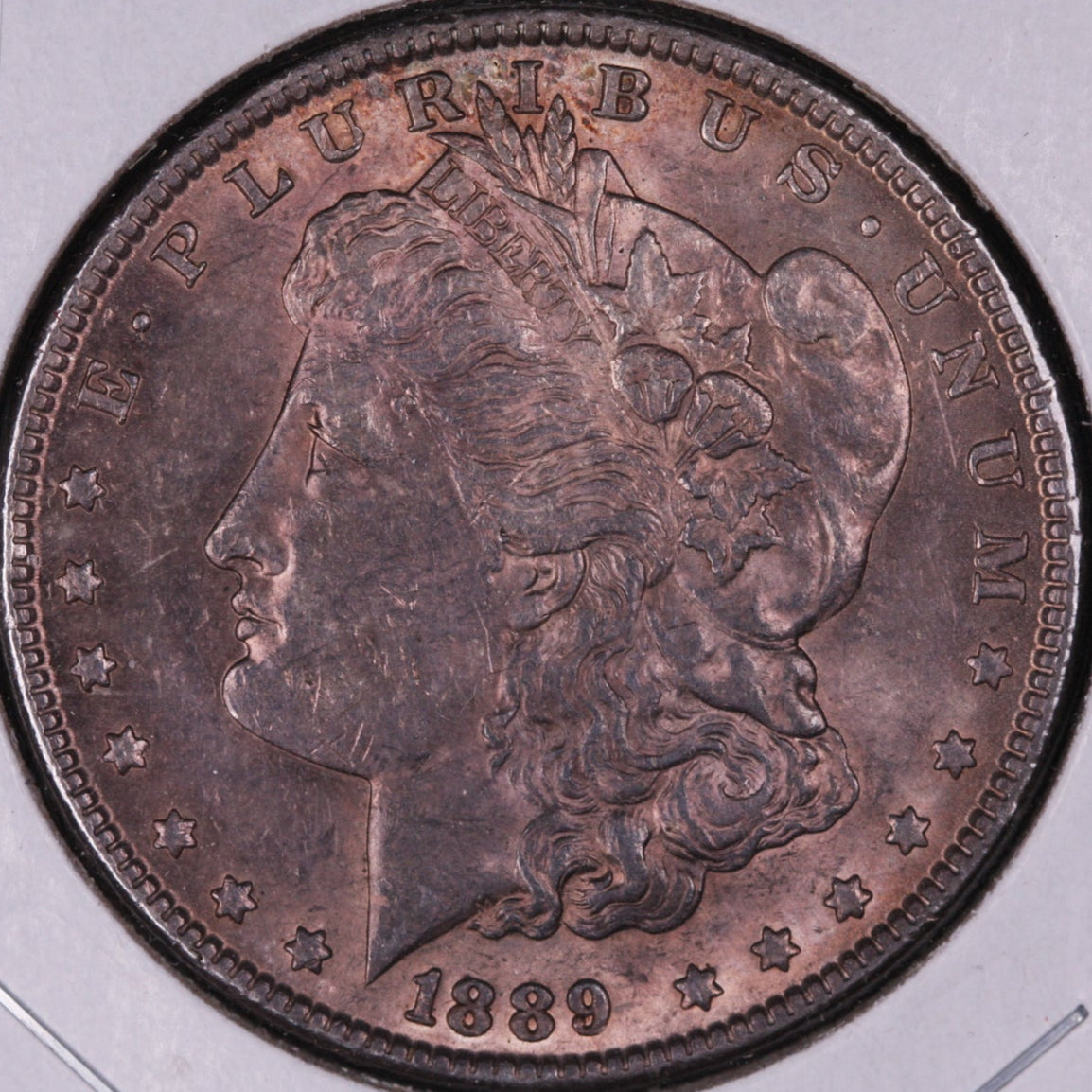 1889 Morgan Silver Dollar, Mint State Uncirculated Coin, Store #DR0312