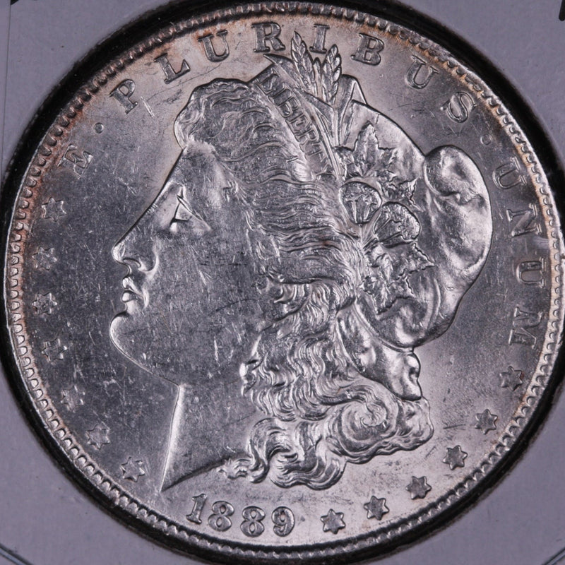 1889 Morgan Silver Dollar, Gem Mint State Uncirculated Coin, Store