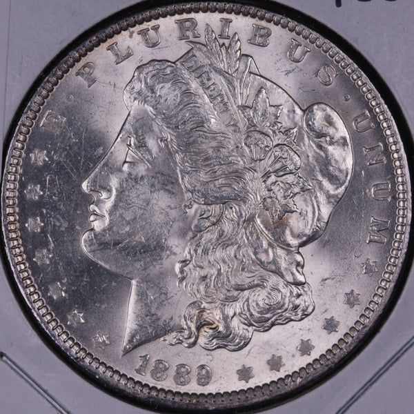 1889 Morgan Silver Dollar, Gem Mint State Uncirculated Coin. Store #DR0240