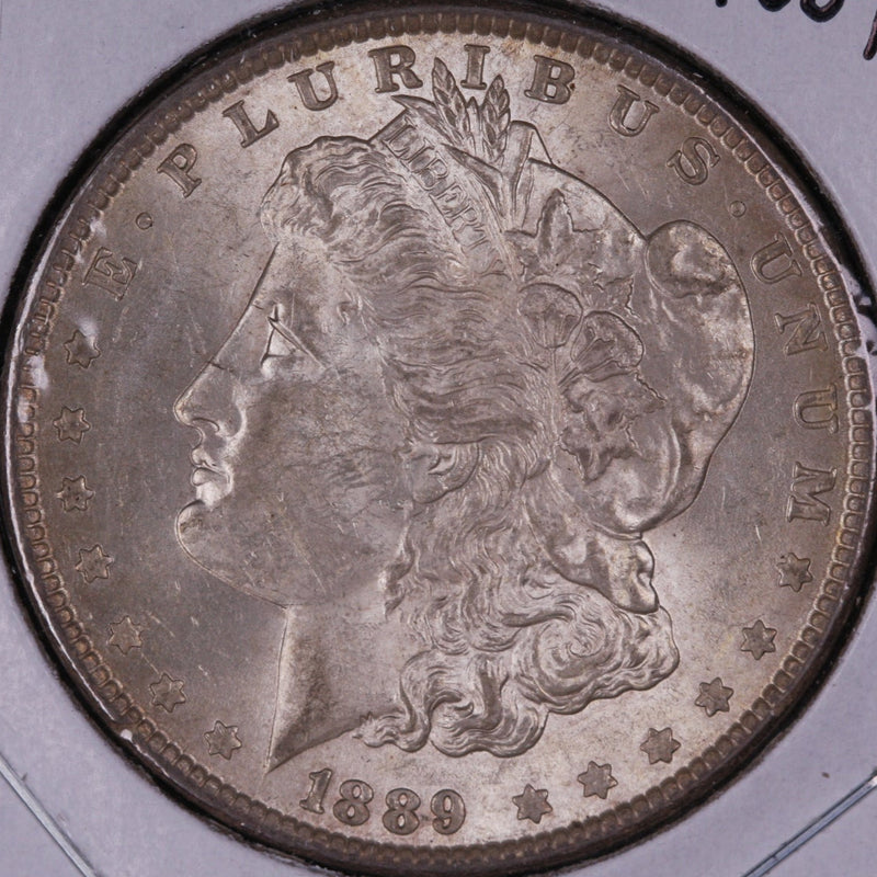1889 Morgan Silver Dollar, Mint State Uncirculated Coin, Store