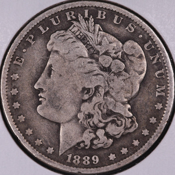 1889 Morgan Silver Dollar, Very Fine Circulated Coin, Store #DR0324