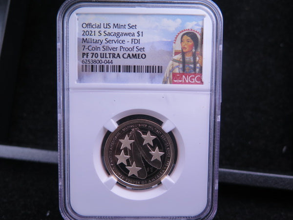 2021-S Sacagawea, Native American Dollar, NGC Graded PF-70 Ultra Cameo, Store #10696