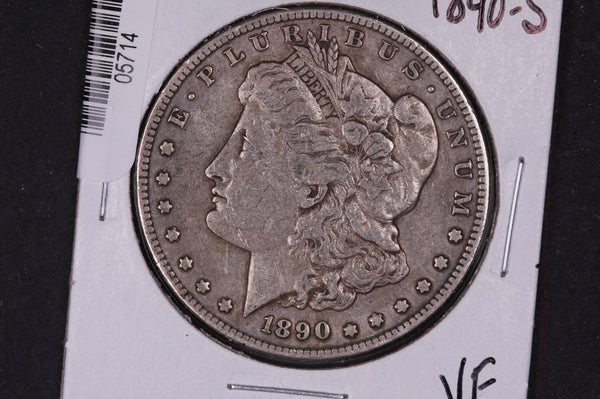 1890-S Morgan Silver Dollar, Circulated Condition. Store #05714