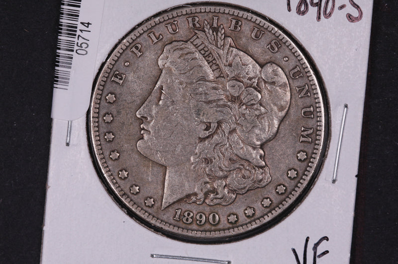 1890-S Morgan Silver Dollar, Circulated Condition. Store