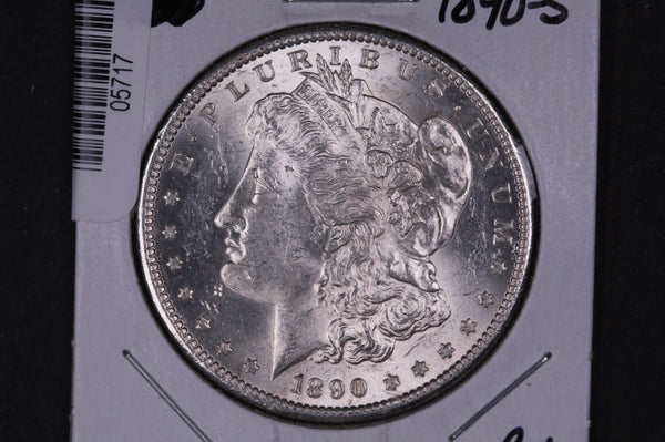 1890-S Morgan Silver Dollar, Brilliant UN-Circulated Condition. Store #05717