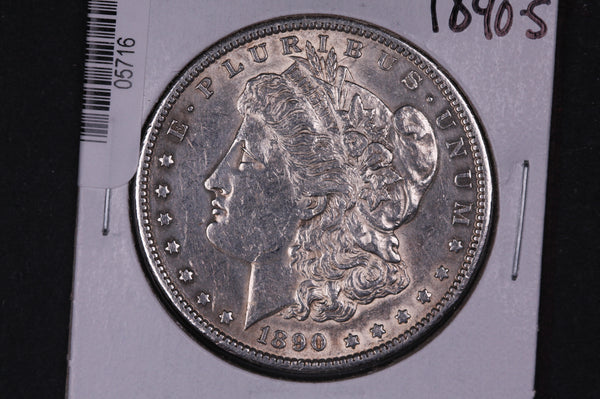 1890-S Morgan Silver Dollar. Circulated Condition. Store #05716, 05723, 22, 20, 21