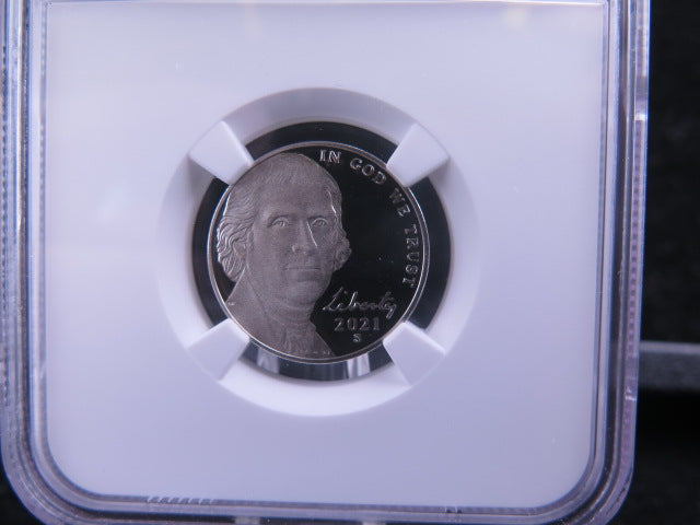 2021-S Proof Jefferson Nickel, NGC Graded PF-70 Ultra Cameo, Store #10701
