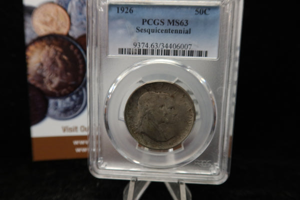 1926 Sesquicentennial Commemorative Silver Half Dollar. PCGS Graded MS63. # 08141