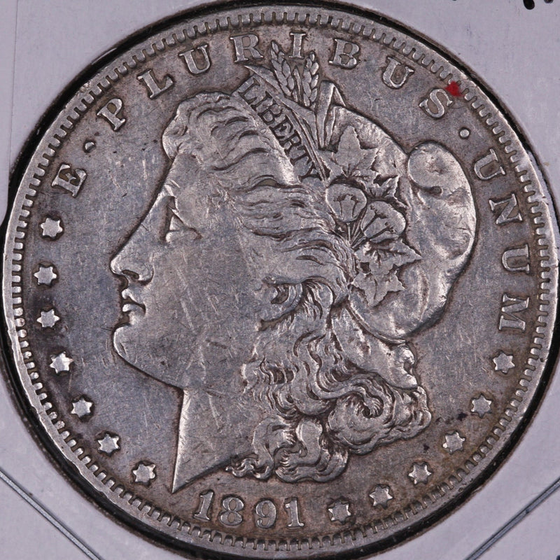 1891-O Morgan Silver Dollar, Very Fine+ Circulated Coin. Store