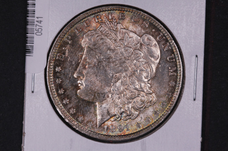 1891-O Morgan Silver Dollar, Toned UN-Circulated Coin. Store