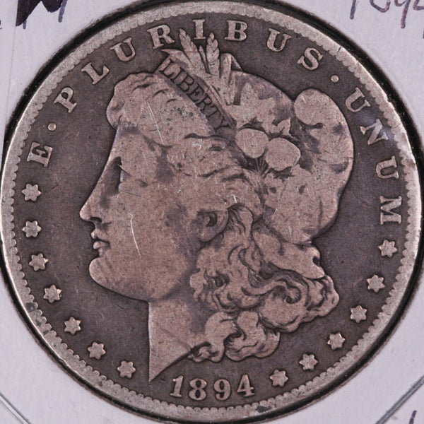 1894-O Morgan Silver Dollar, Very Good Circulated Coin, Store #DR0352