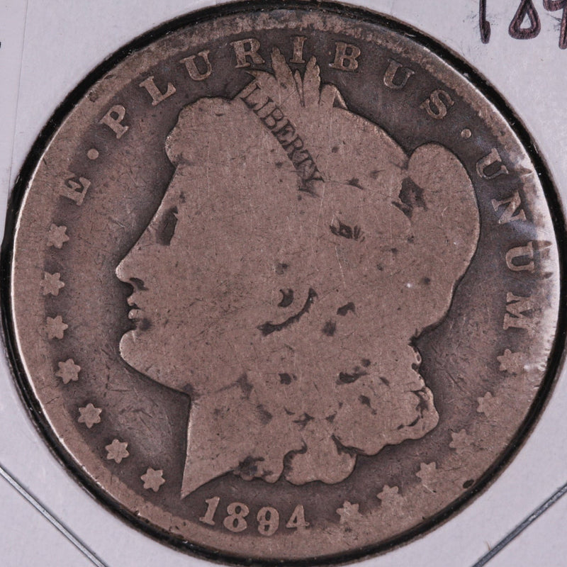 1894-O Morgan Silver Dollar, About Good Circulated Coin. Store