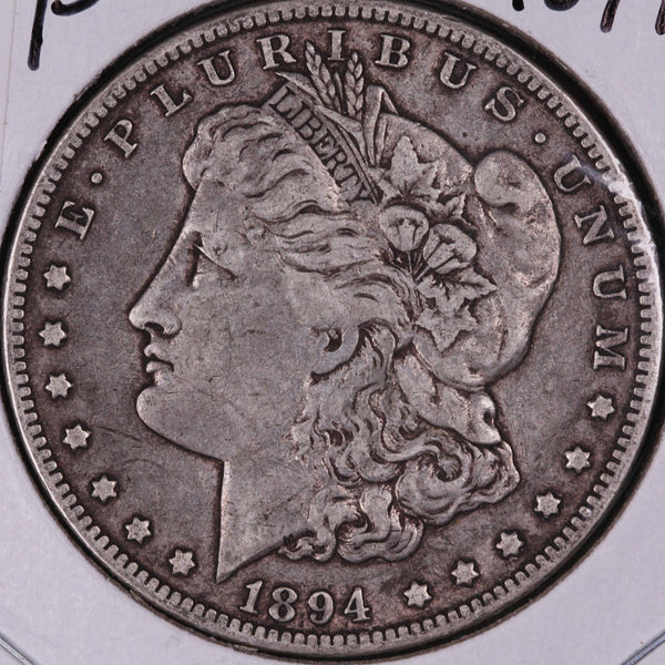 1894-O Morgan Silver Dollar, Extra Fine+ Circulated Coin, Store #DR0355