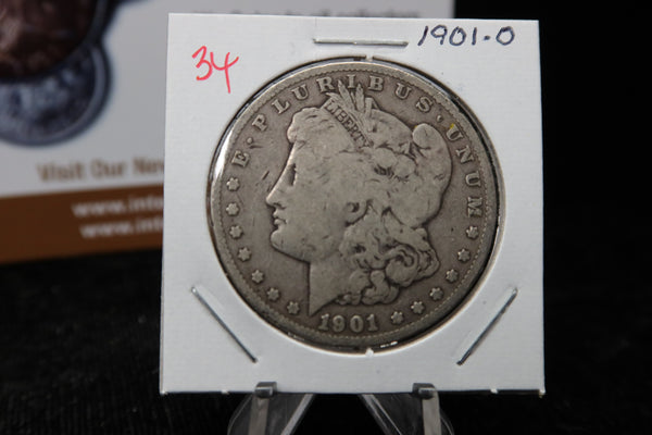 1901-O Morgan Silver Dollar, Circulated Condition, Store #08166
