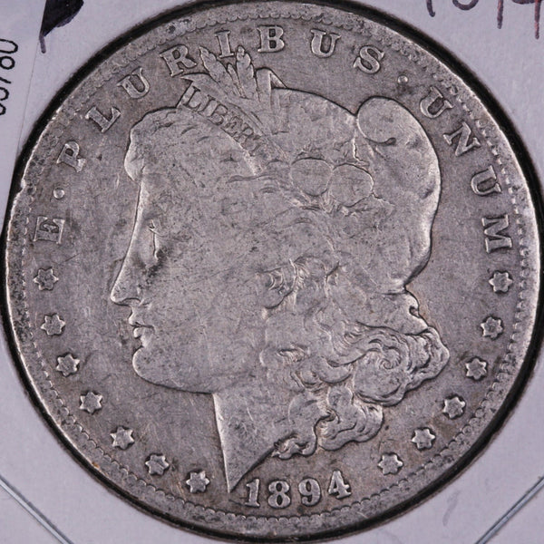 1894-O Morgan Silver Dollar, Good Circulated Coin, Store #DR0349